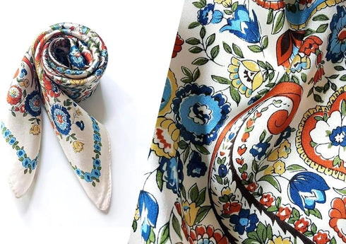 MEISEE Mulberry Silk Scarfs Women Small Square Scarf 21" x 21" Breathable Lightweight Neckerchief Headscarf...