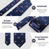 Men's American Flag Tie Set 3.27" (8.3CM) USA Flag Neckties and Pocket Square Set with Gift Box...