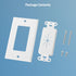 Cable Matters 2-Pack 1-Gang Wall Cable Pass Through Wall Plates with Flexible Rubber Grommet, Cable Wall Plate, In Wall Cable Management Solution ...