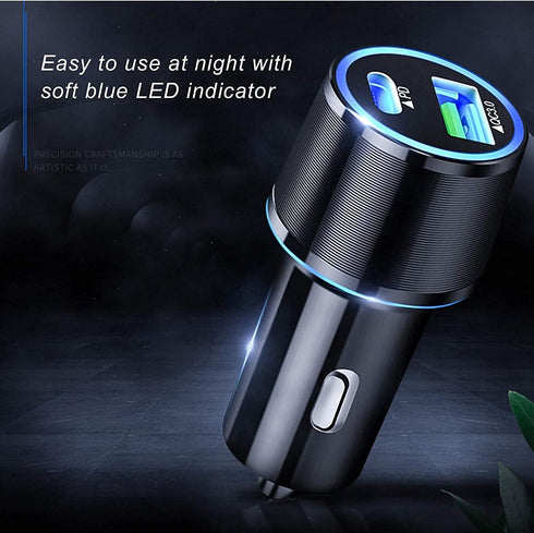 UrbanX Fast Car Charger 21W Car and Truck for Nokia 2720 Flip / 800 Tough / 2.3 / C1 / C2 / 1.3/125 / c3 / 2.4 / C10 / 105/220 / Asha PD 3.0 USB C...