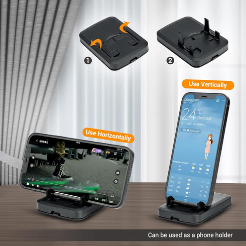 Multi-Functional Compact Cable Card with 22" USB-C Cable & USB-A/Micro-USB/Light/OTG USB Adapter Kit Cable Convertor Storage Box for Traveling Pho...