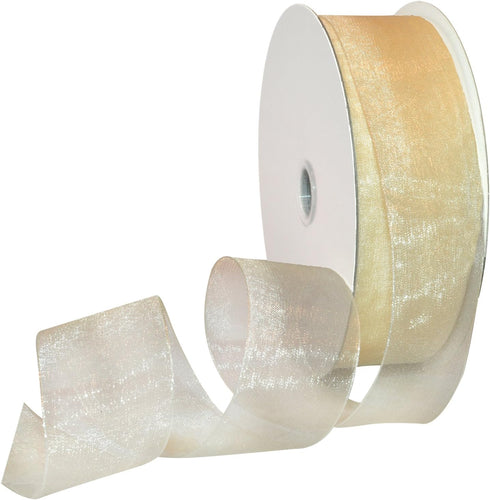 Morex Ribbon 91809/100-004 Organdy Nylon Ribbon, 1 1/2-Inch by 100-Yard, Ivory...