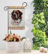 Breeze Decor St. Bernard Dog Happiness Garden Flag Puppy Spoiled Paw Canine Fur Pet Nature Farm Animal Creature House Decoration Banner Small Yard...