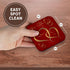 3dRose Golden Hearts Entwined on A Mottled Red Background with Happy Valentines Day - Soft Coasters, Set of 8 (CST_37589_2)...
