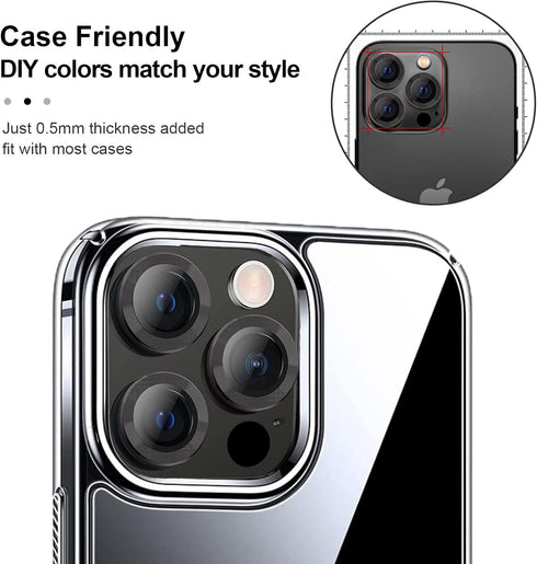 Jeluse [3X2 Pack Camera Lens Protector for iPhone 14 Pro Max for iPhone 14 Pro, 9H Tempered Glass Screen Protector Cover [Alignment Kit Eazy insta...