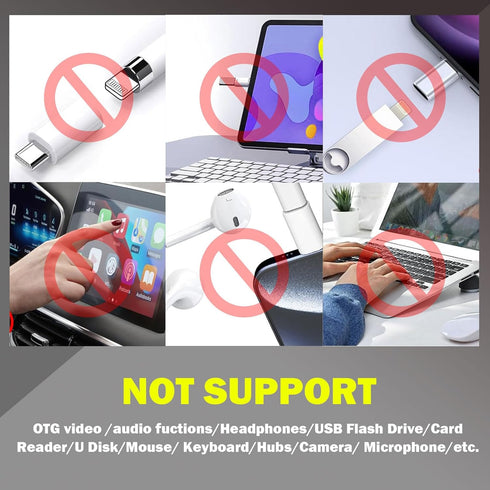 for Lightning Female to USB C Male Adapter, for Lighting to USB C Adapter Charging for iPhone 15/15 Pro/15 Pro Max/15 Plus,iPad Air, Samsung, Supp...