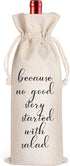 LANBAIHE Wine Gifts Bag for Housewarming, Wedding Gifts, Birthday Gifts, Retirement Gifts, Engagements Gifts, New Job Gifts, Because No Good Story...