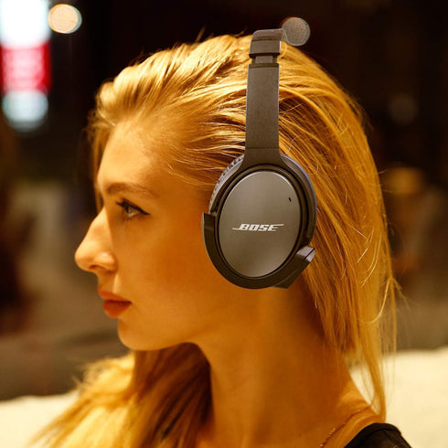 Upgraded aptX Wireless Bluetooth Adapter for Bose QuietComfort QC 25 Headphones with Mic/Volume Control, Black...