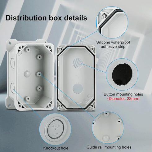 Outdoor Waterproof Electrical Box, ABS Material, Ventilation and Heat Dissipation, Cold Rolled Steel Base Plate and Wall Plate (NP-S)...