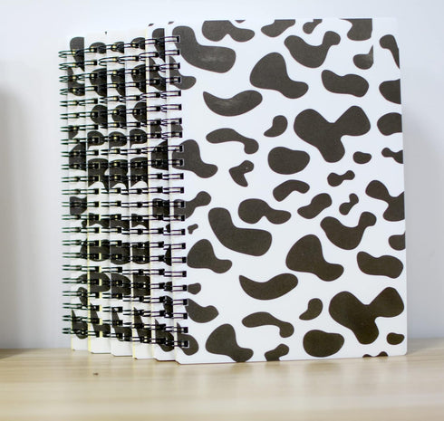 Yansanido Spiral Notebook, 6 Pcs A5 Cow Print Plastic Softcover 7mm College Ruled 80 Sheets -160 Pages Journals for Study and Notes (A5 6 Pcs)...