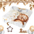 Boho Sleeping Bear Monthly Baby Milestone Blanket Brown Bear Balloon Flannel Blanket Boy Newborn Infant Swaddle Blanket Growth Chart Baby Blanket ...