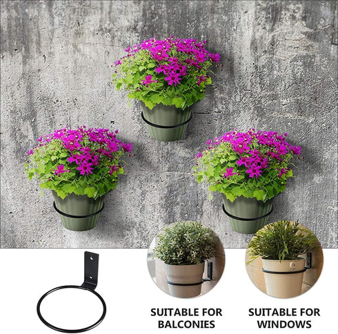2pcs Flower Pot Storage Rack Outdoor Planter Pots Outdoor Hooks Outdoor Pots Metal Organizer Shelf Indoor Plant Pots Flowerpot Wall Hanger Wall Mo...
