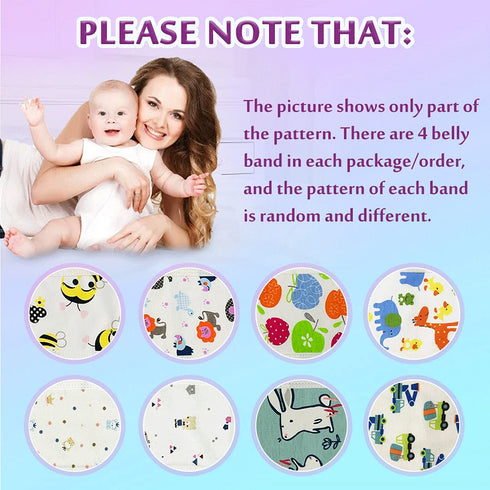 Mybow Umbilical Cord Cover for Newborn Baby Belly Button Band Tummy Wrap Infant Abdominal Binder Umbilical Hernia Belt Baby Colic Wrap Belly Prote...