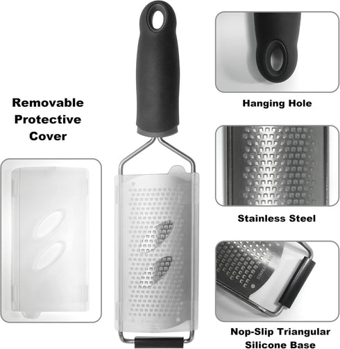Cheese Zester Grater Handheld with Handle-Lemon Citrus Zester Tool Graters for Kitchen Stainless Steel Salad Spinner Cake Decorating Supplies,Perf...