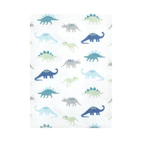 Hudson Baby Unisex Baby Flannel Burp Cloth 12pk, Soft Teal Dino, One Size...