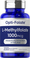 Carlyle L Methylfolate 1000mcg | 200 Capsules | Value Size | Optimized and Activated | Non-GMO, Gluten Free | Methyl Folate, 5-MTHF | by Opti-Fola...