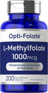 Carlyle L Methylfolate 1000mcg | 200 Capsules | Value Size | Optimized and Activated | Non-GMO, Gluten Free | Methyl Folate, 5-MTHF | by Opti-Fola...