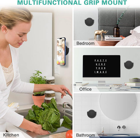 pop-tech Car Grips Mount for Phone Stand, 2 Pack Phone Holder for Collapsible Grip/Socket Mount Users with 3M Sticky Adhesive Replacement Used on ...