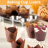 200PCS Cupcake Liners, Disposable Natural Unbleached Parchment Paper Muffin Liners for Baking Cup, Christmas, Party, Birthday...