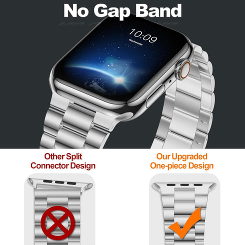 iiteeology Lightweight Stainless Steel Band Designed for Apple Watch Ultra 2 & Ultra, Series 1-10, 46mm, 45mm, 44mm, 42mm, Replacement iWatch Band...