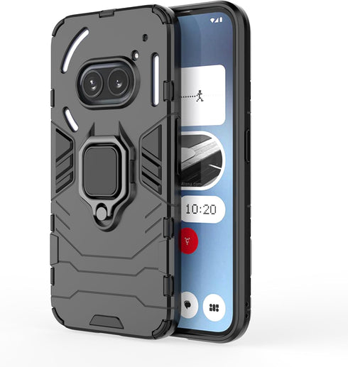 Case for Nothing Phone 2a, Nothing Phone (2a) Case with Stand Kickstand Ring Heavy Duty Magnetic Car Mount Anti-Fall Shockproof Protective Slim Ca...