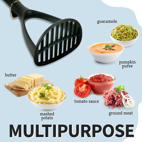 TENTA KITCHEN Good Grips Nylon Potato Solid Masher Professional Nylon Potato Masher,Garlic Press,Cooking and Kitchen Gadget. Ricer Press Blender C...