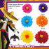 36 Pcs Mexican Paper Flowers Colorful Fiesta Tissue Paper Flowers Pom Poms Mexican Carnival Paper Flowers for Floral Party Backdrop Wedding Birthd...
