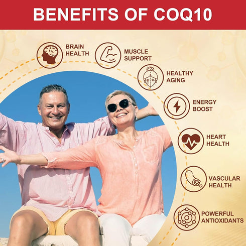 CoQ10 400mg SoftGels COQ10 - CQ10 Coenzyme Q10 Supplement, Plus PQQ, Omega 3, and Vitamin E, for Heart and Cellular Energy, 120 Servings...