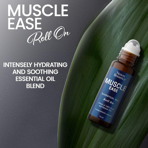 Muscle Ease Essential Oil Roll-On 10ml - 100% Pure Therapeutic Grade Blend for Sore Muscles, Aches & Pains - Roll On Application - Perfect for Ath...