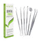 Dental Tools, 6-Pack Stainless Steel Teeth Cleaning Kit - Dental Scraper, Pick, Mouth Mirror, Tweezer for Dentist, Personal, Pets - Tartar & Plaqu...