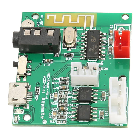 Power Amplifier Board, Stable PCB Bluetooth 5.0 3.5AUX Input 3POUT Output Digital Sound Amplifier Board Module with Power Cable and Sound Cable...