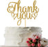 Thank You Cake Topper, Gold Glitter Engaged, Wedding, Bridal Shower, Thanksgiving Day Party Decorations...