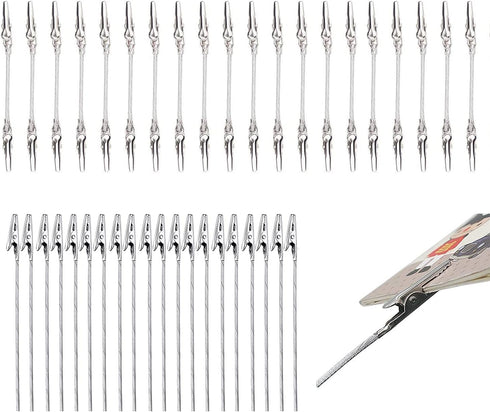 ELANE 40PCS Metal Wire Alligator Clamp Clips Set,Including 20pcs 4.7Inch Single Head Alligator Clips and 20pcs Double Head Alligator Clips for DIY...