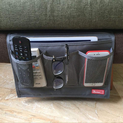 Bedside Storage Organizer with Pockets, Bedside Caddy, Table Cabinet Storage Organizer, TV Remote Control, Phones, Magazines, Tablets, Accessories...