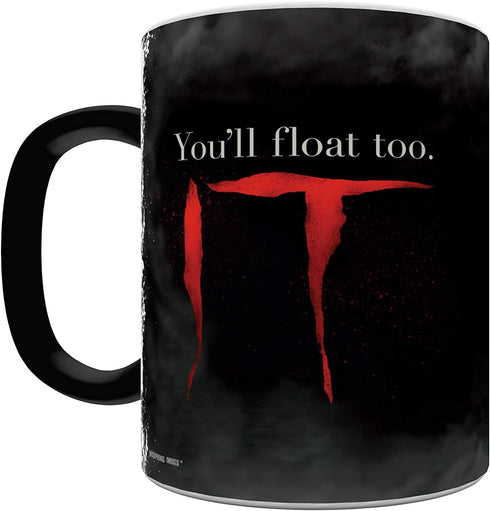 Morphing Mugs IT The Movie - Pennywise the Dancing Clown - You'll Float Too - One 11 oz Color Changing Heat Sensitive Ceramic Mug – Image Revealed...
