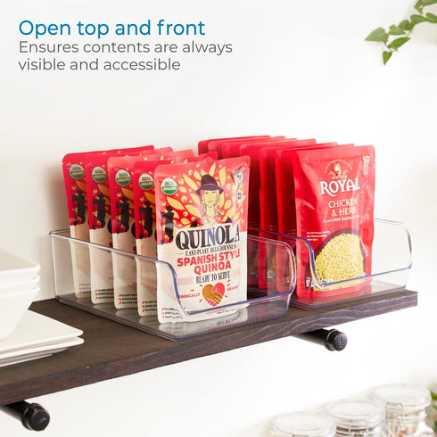 iDesign BPA-Free Plastic Freezer and Fridge Organization Bin for Kitchen, Fridge, Freezer, Pantry and Cabinet Organization, The Linus Collection –...