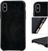 TOOVREN for iPhone X Leather Case Protective Ultra Thin Vintage Anti-Slip Grip Shell Hard Back Cover for iPhone X /10 5.8'' Black...
