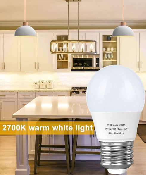 6W A15 Led Blulb 60 Watt Incandescent Equivalent, 550 LM Appliance Light Bulb, E26 Base Ceiling Fan Light Bulbs, 2700K Refrigerator Bedroom Kitche...