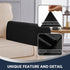 Stretch Sofa Arm Covers Spandex Jacquard Anti-Slip Couch Armrest Protector for Sofa Couch Chair Recliner, Set of 2, Black...