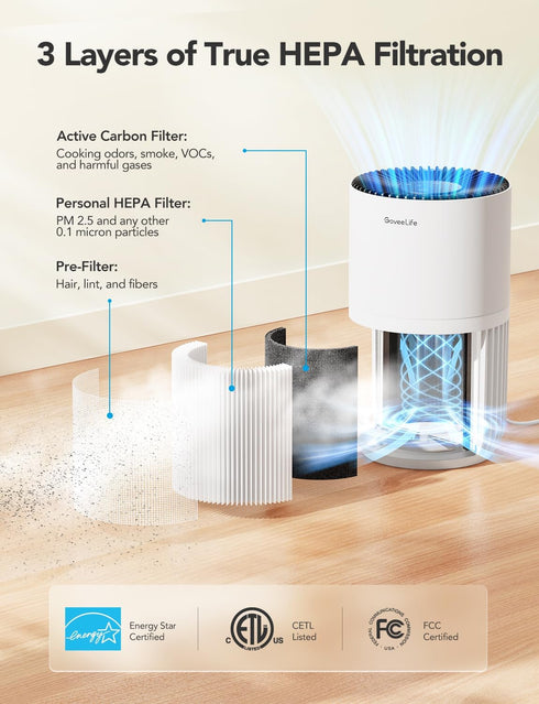 GoveeLife Air-Purifier Replacement Accessories for H7126,H13 HEPA…...