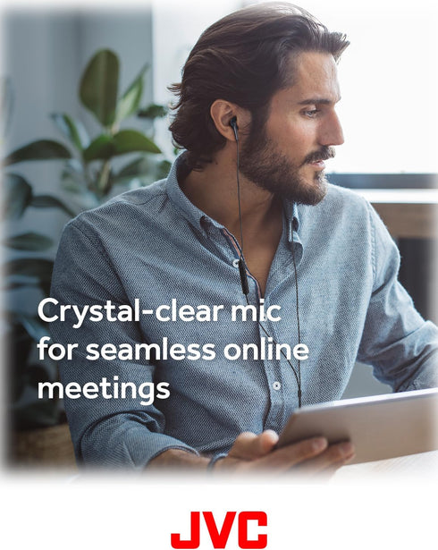 JVC USB-C Wired Earbuds Headphones, Delay-free for Videos and Gaming, Built-in DAC Reduces Noise and Improves Sound Quality, 10.7 mm Diameter Neod...