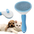 cat brush with release button, indoor cat hair brush that falls off, suitable for long or short haired cats, cat beauty brush for kittens, cat com...