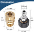 Pressure Washer Quick Connect Fittings, M22 15mm to 3/8 Inch Quick Connect Kit, Pressure Washer Hose Adapter, 4 Pieces...