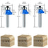 Roundover Edging Router Bit Set 1/4 Inch Shank Router Bit Set, Carbide Roundover Bits for Rounding Edge Forming, Woodworking Milling Tools Corner ...