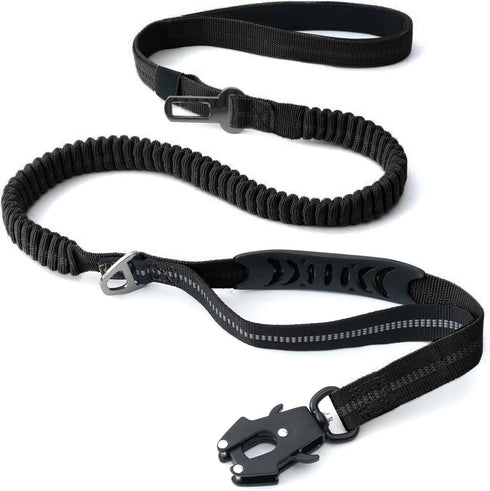 Heavy Duty Dog Leash, 4-6 Feet 2 Comfortable Padded Control Handles, Traction Shock Absorbing Dog Leash for Training, Anti-Pull Reflective Dog Lea...