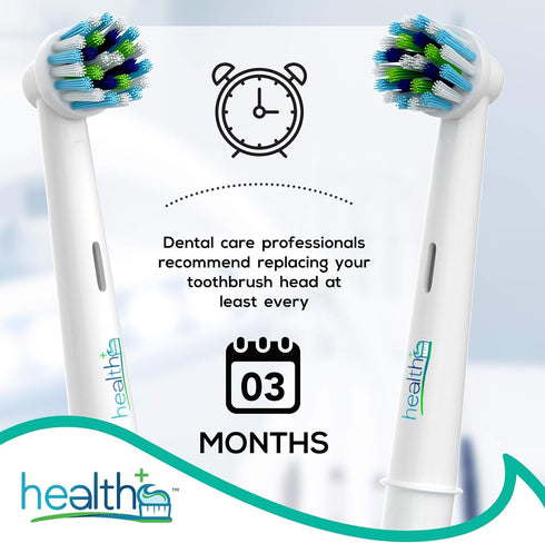 Compatible Oral B Braun Criss-Cross Replacement Heads for Electric Toothbrushes - 8-Pack | Standard Tooth Brush Heads with Dupont...