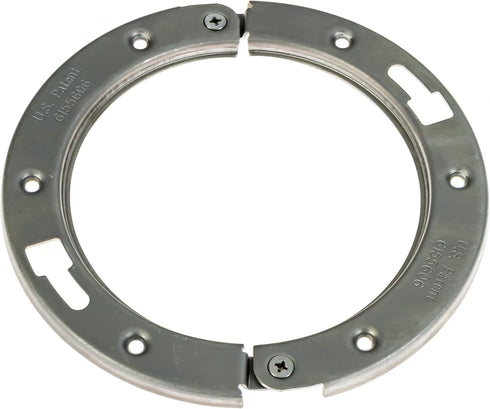 The Clam 2-Piece Toilet Flange Repair Kit, Fits 4" Drain Pipe, Easy Install, Corrosion Resistant Stainless Steel Finish, Fitted for 1/4 Inch and 5...