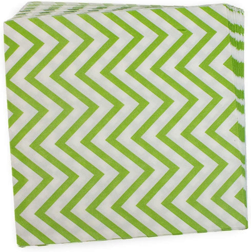 Disposable Striped Chevron Polka Dot Green Paper Party Napkins 60 Count...