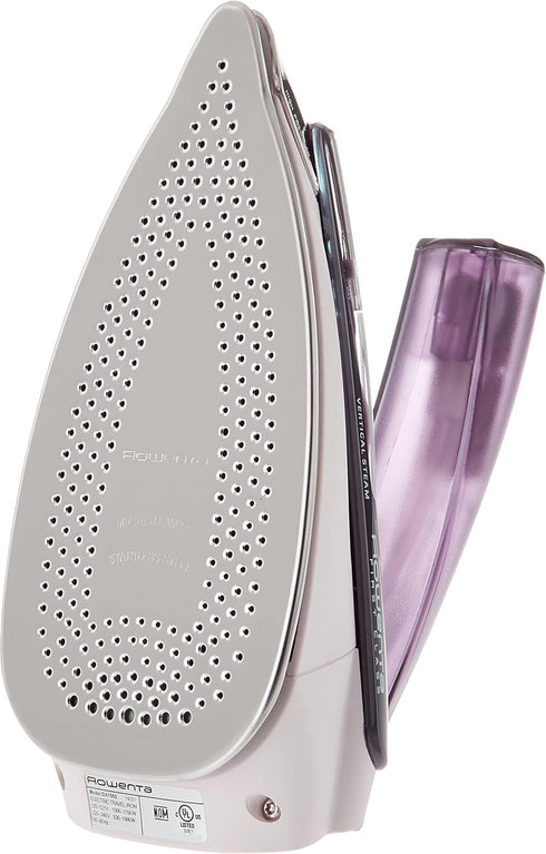 Rowenta Travel Iron, Pro Compact Stainless Steel Soleplate Hand Held Steamer Iron for Clothes, 200 Microsteam Holes, 1000 Watts Ironing, Fabric St...