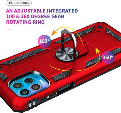 Jielangxin Keji Case for Motorola Moto G100 Case Cover,with Rotating Bracket Case for Motorola Moto Edge S/Moto G100 XT2125-4 Case Cover Red...